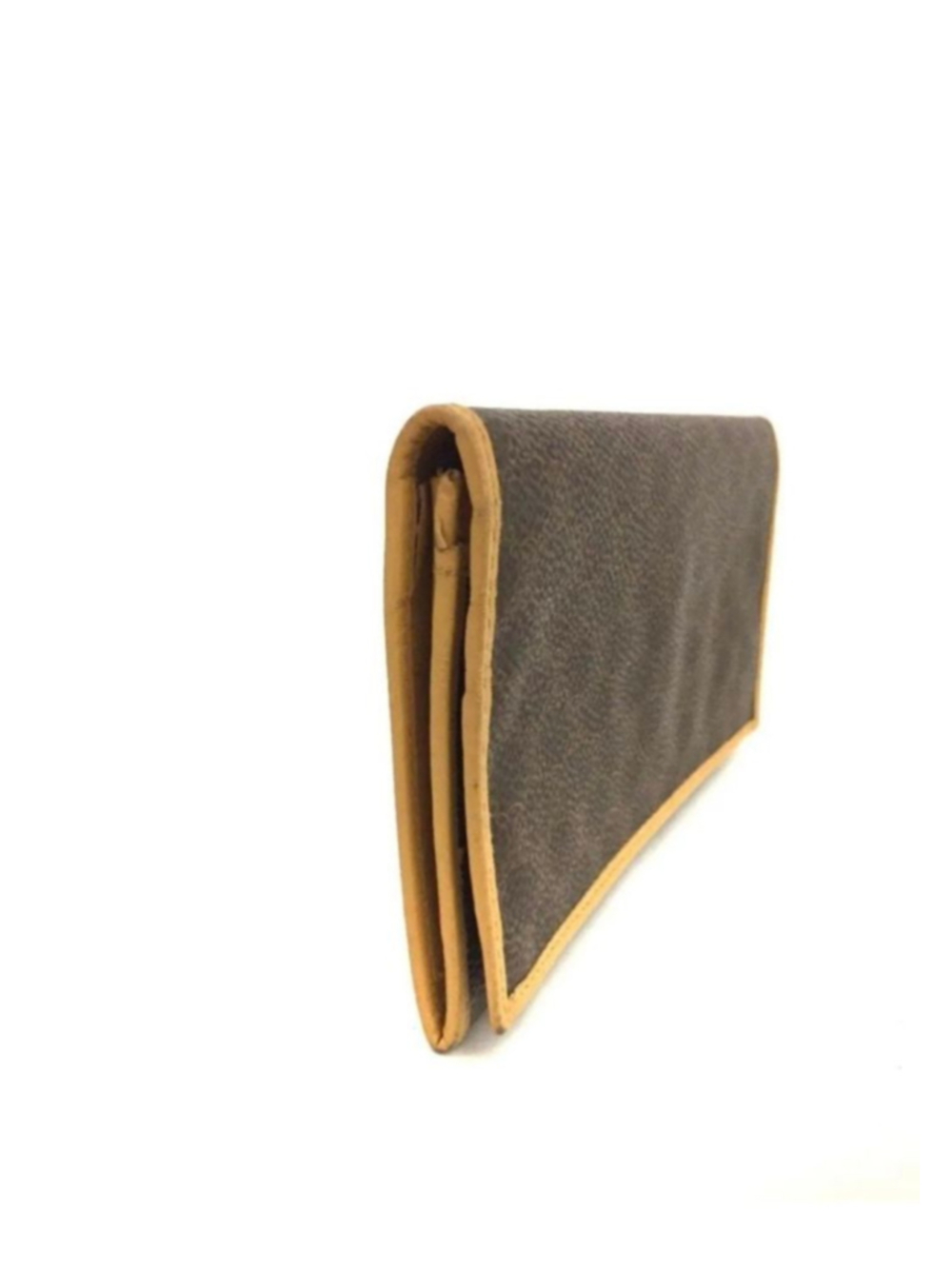 Women's Celine Triomphe Canvas Wallet in Brown and Tan, One Size - Picture 2 of 8
